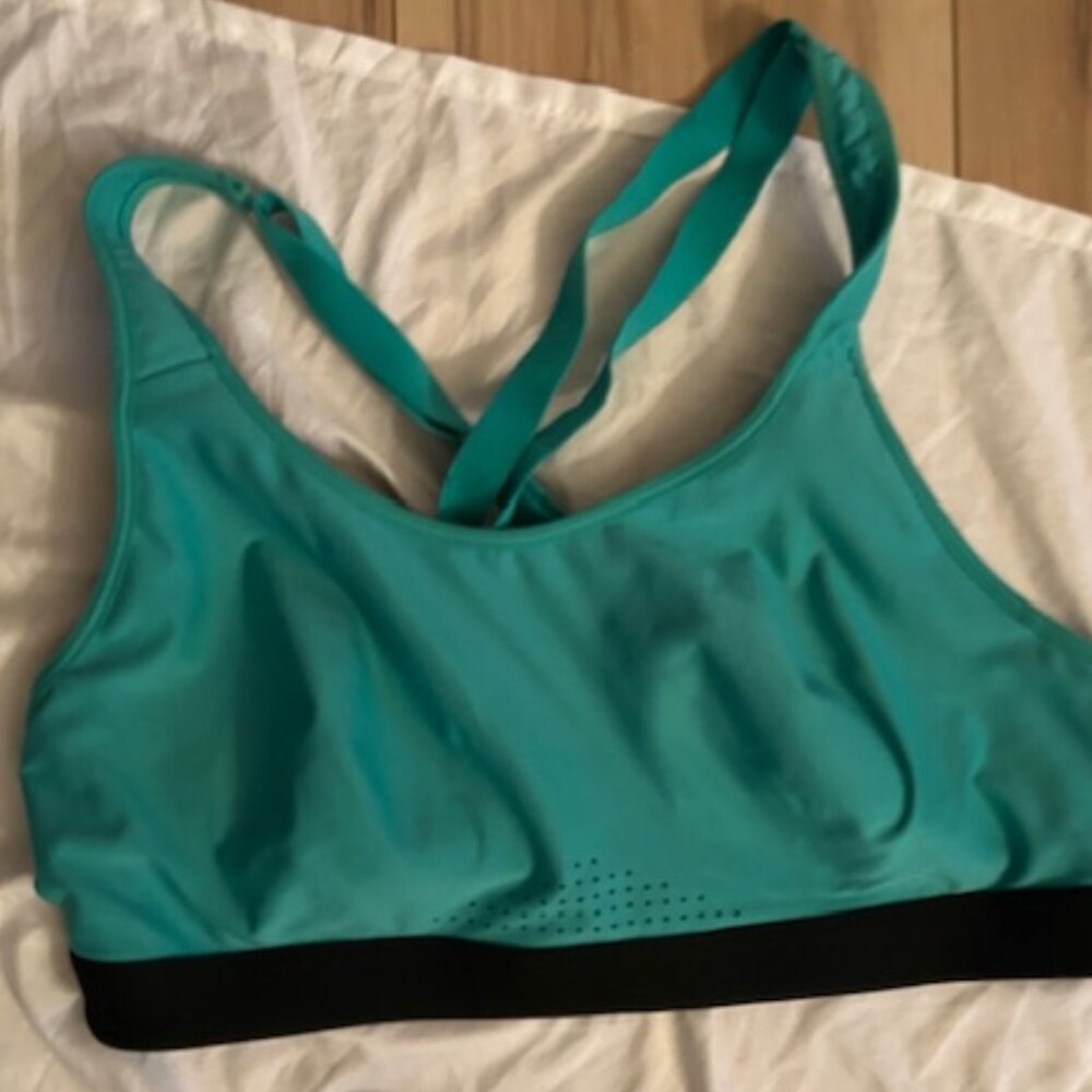 🍋‍🟩 size extra large sports bra womens active wear athletic running xl green